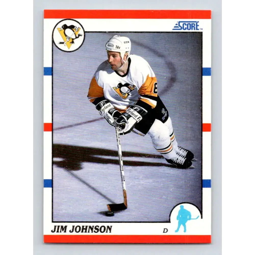 1990-91 Score #202 Jim Johnson NM-MT Pittsburgh Penguins Hockey Card - Hockey Card Single