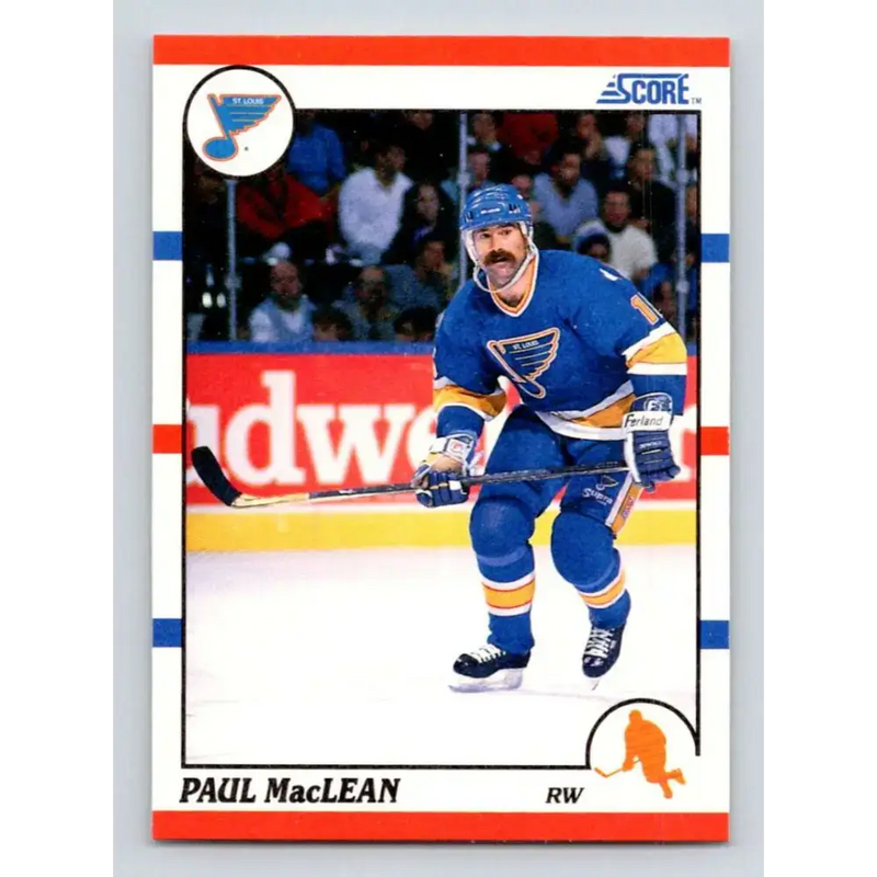 1990-91 Score #203 Paul MacLean NM-MT St. Louis Blues Hockey Card - Hockey Card Single
