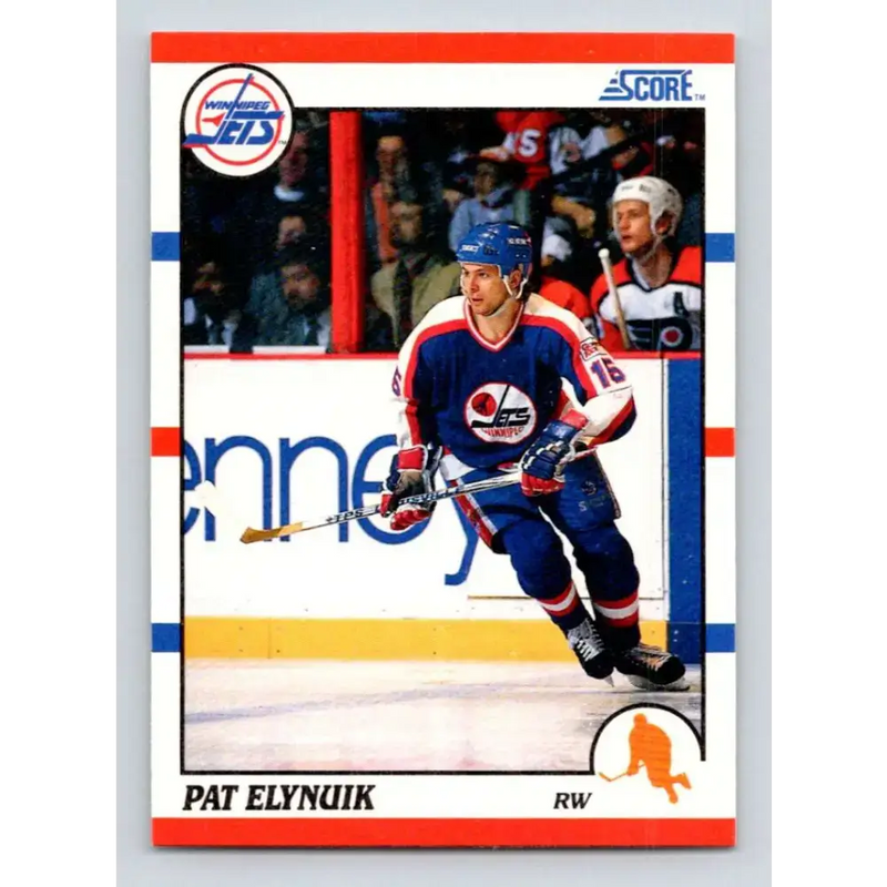 1990-91 Score #205 Pat Elynuik NM-MT Winnipeg Jets Hockey Card - Hockey Card Single