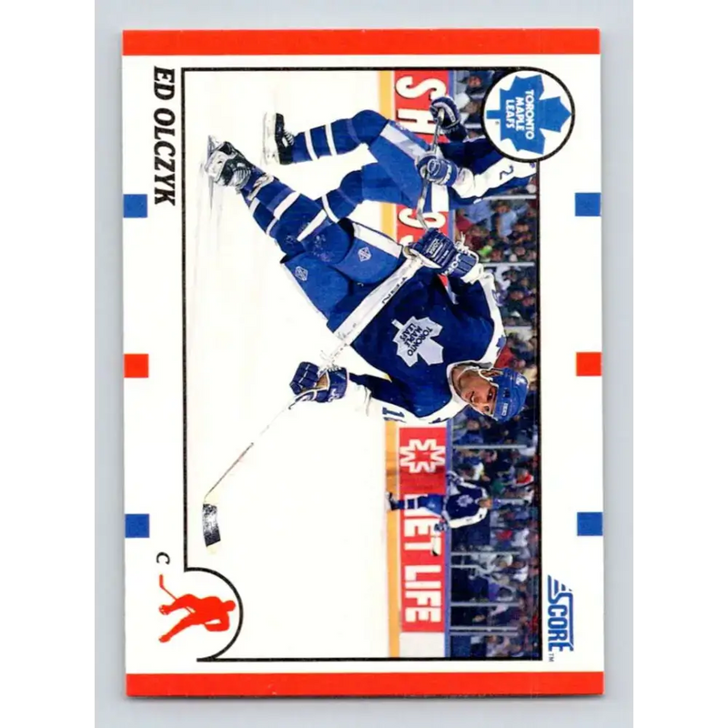 1990-91 Score #210 Ed Olczyk NM-MT Toronto Maple Leafs Hockey Card - Hockey Card Single
