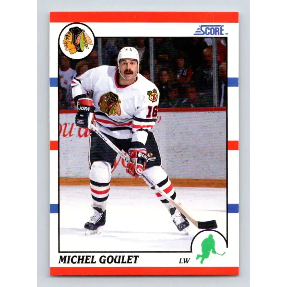 1990-91 Score #221 Michel Goulet NM-MT Chicago Blackhawks Hockey Card - Hockey Card Single