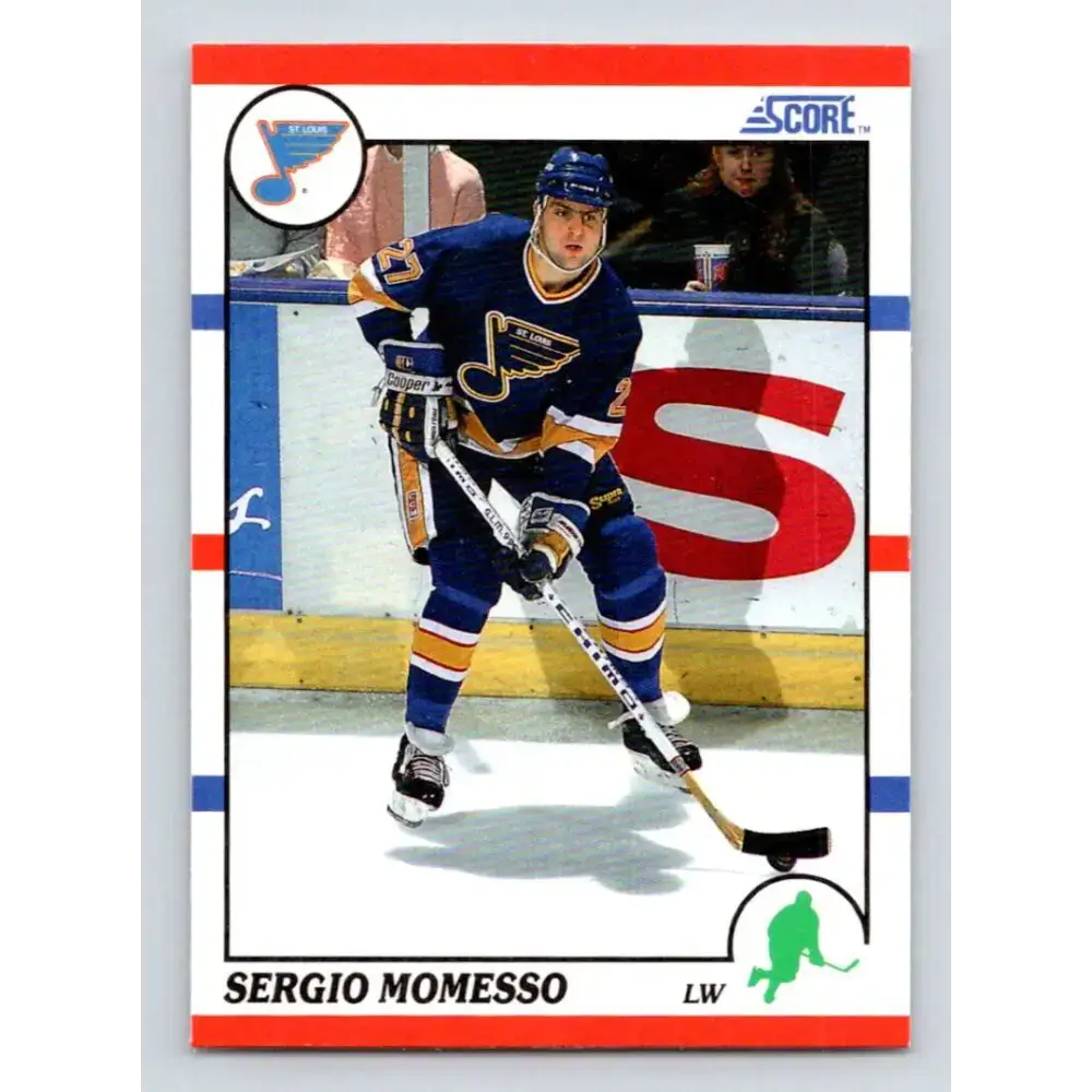 1990-91 Score #224 Sergio Momesso NM-MT RC Rookie St. Louis Blues Hockey Card - Hockey Card Single