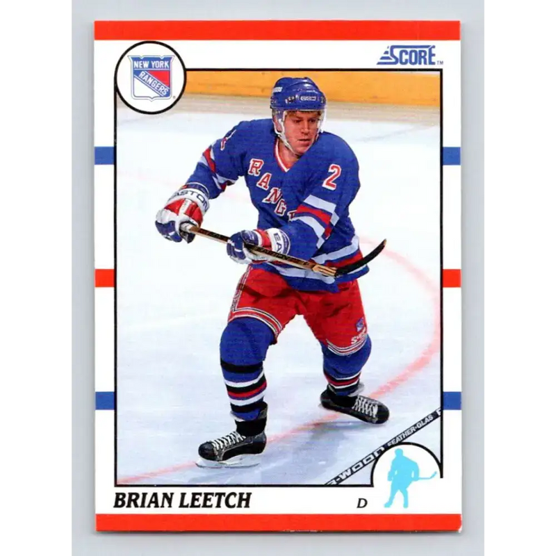 1990-91 Score #225 Brian Leetch NM-MT New York Rangers Hockey Card - Hockey Card Single
