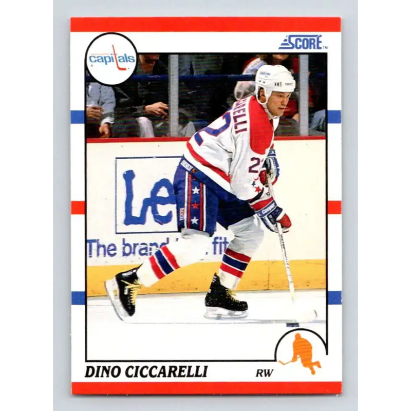 1990-91 Score #230 Dino Ciccarelli NM-MT Washington Capitals Hockey Card - Hockey Card Single