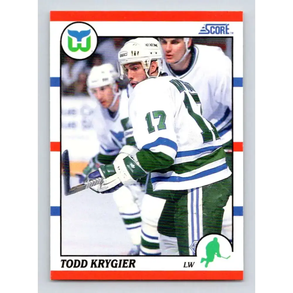 1990-91 Score #237 Todd Krygier NM-MT RC Rookie Hartford Whalers Hockey Card