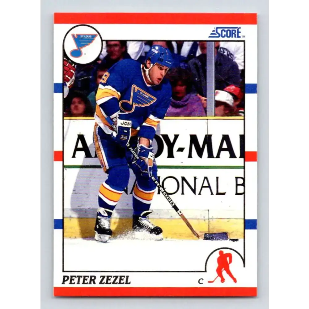 1990-91 Score #24 Peter Zezel NM-MT St. Louis Blues Hockey Card - Hockey Card Single