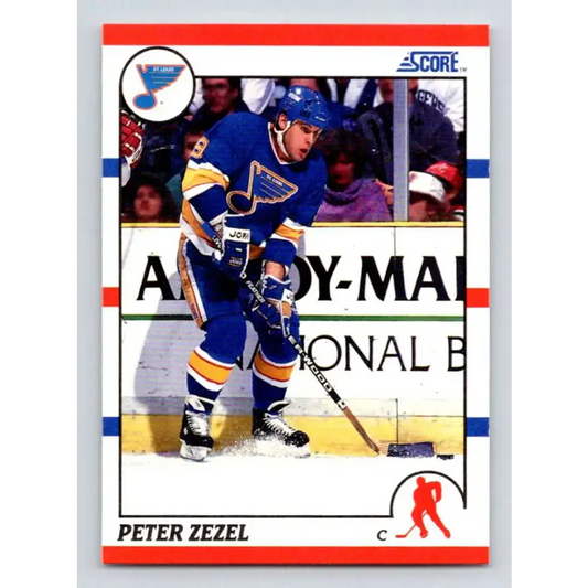 1990-91 Score #24 Peter Zezel NM-MT St. Louis Blues Hockey Card
