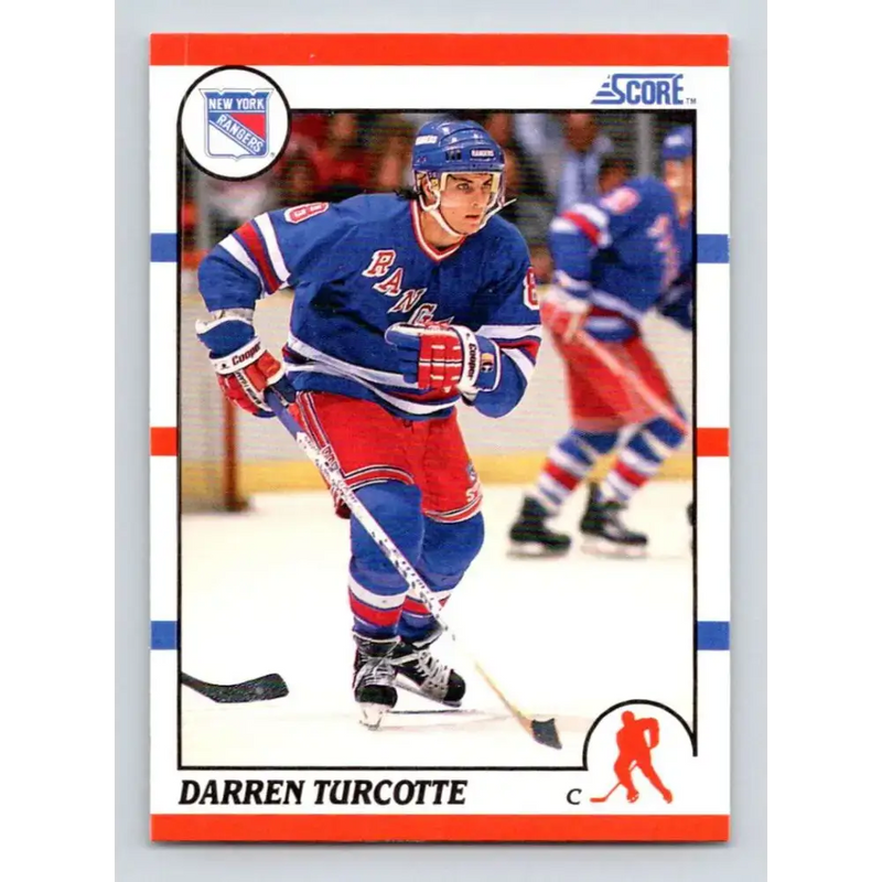 1990-91 Score #241 Darren Turcotte NM-MT RC Rookie New York Rangers Hockey Card - Hockey Card Single