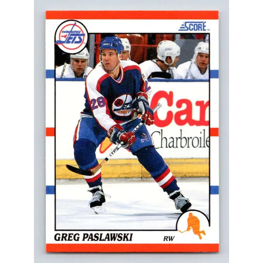 1990-91 Score #249 Greg Paslawski NM-MT Winnipeg Jets Hockey Card