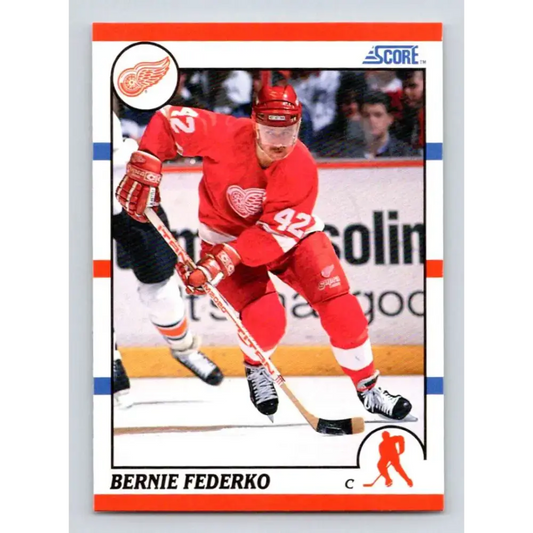 1990-91 Score #252 Bernie Federko NM-MT Detroit Red Wings Hockey Card