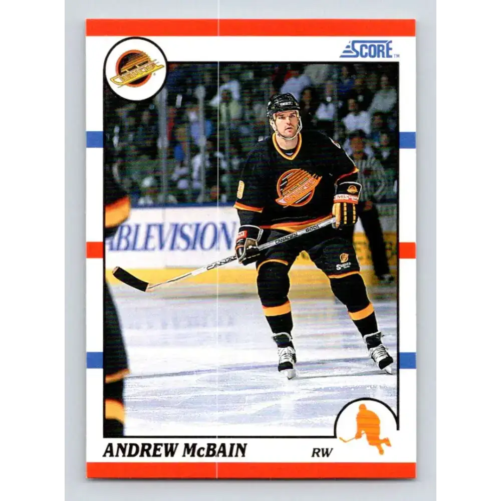 1990-91 Score #257 Andrew McBain NM-MT Vancouver Canucks Hockey Card - Hockey Card Single