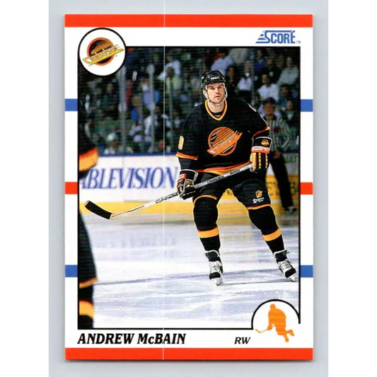 1990-91 Score #257 Andrew McBain NM-MT Vancouver Canucks Hockey Card