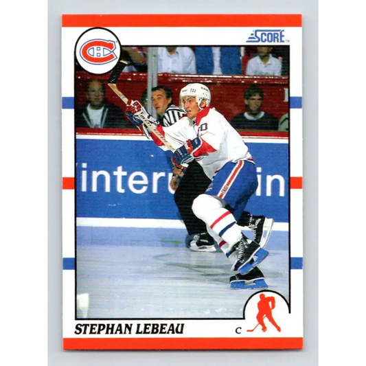 1990-91 Score #262 Stephan Lebeau NM-MT RC Rookie Montreal Canadiens Hockey Card - Hockey Card Single