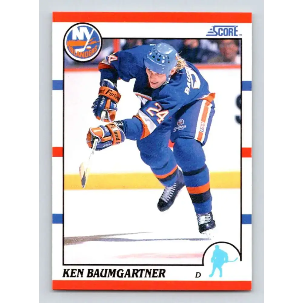 1990-91 Score #265 Ken Baumgartner NM-MT RC Rookie New York Islanders Hockey Card - Hockey Card Single