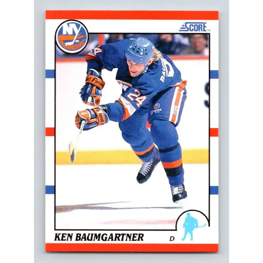 1990-91 Score #265 Ken Baumgartner NM-MT RC Rookie New York Islanders Hockey Card