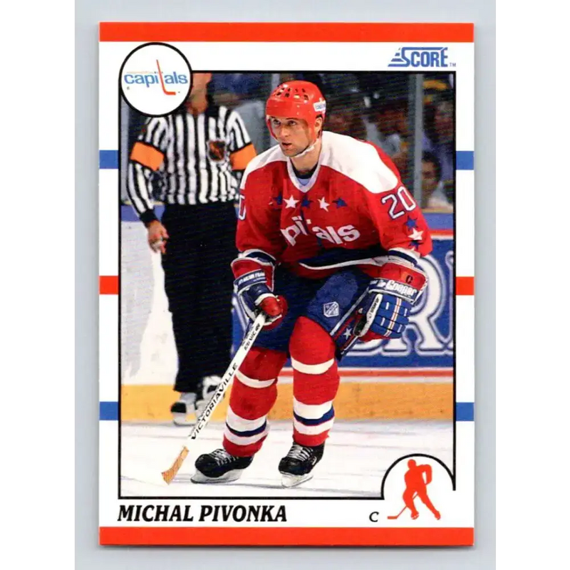 1990-91 Score #268 Michal Pivonka NM-MT RC Rookie Washington Capitals Hockey Card - Hockey Card Single