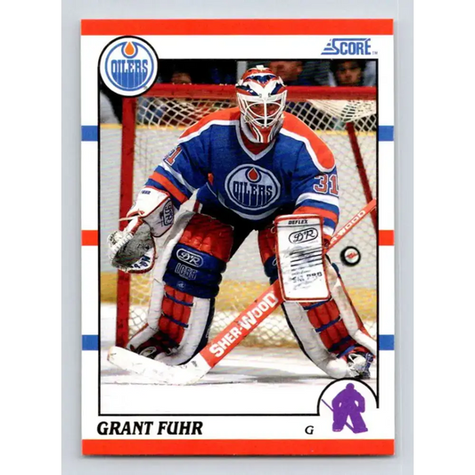 1990-91 Score #275 Grant Fuhr NM-MT Edmonton Oilers Hockey Card - Hockey Card Single