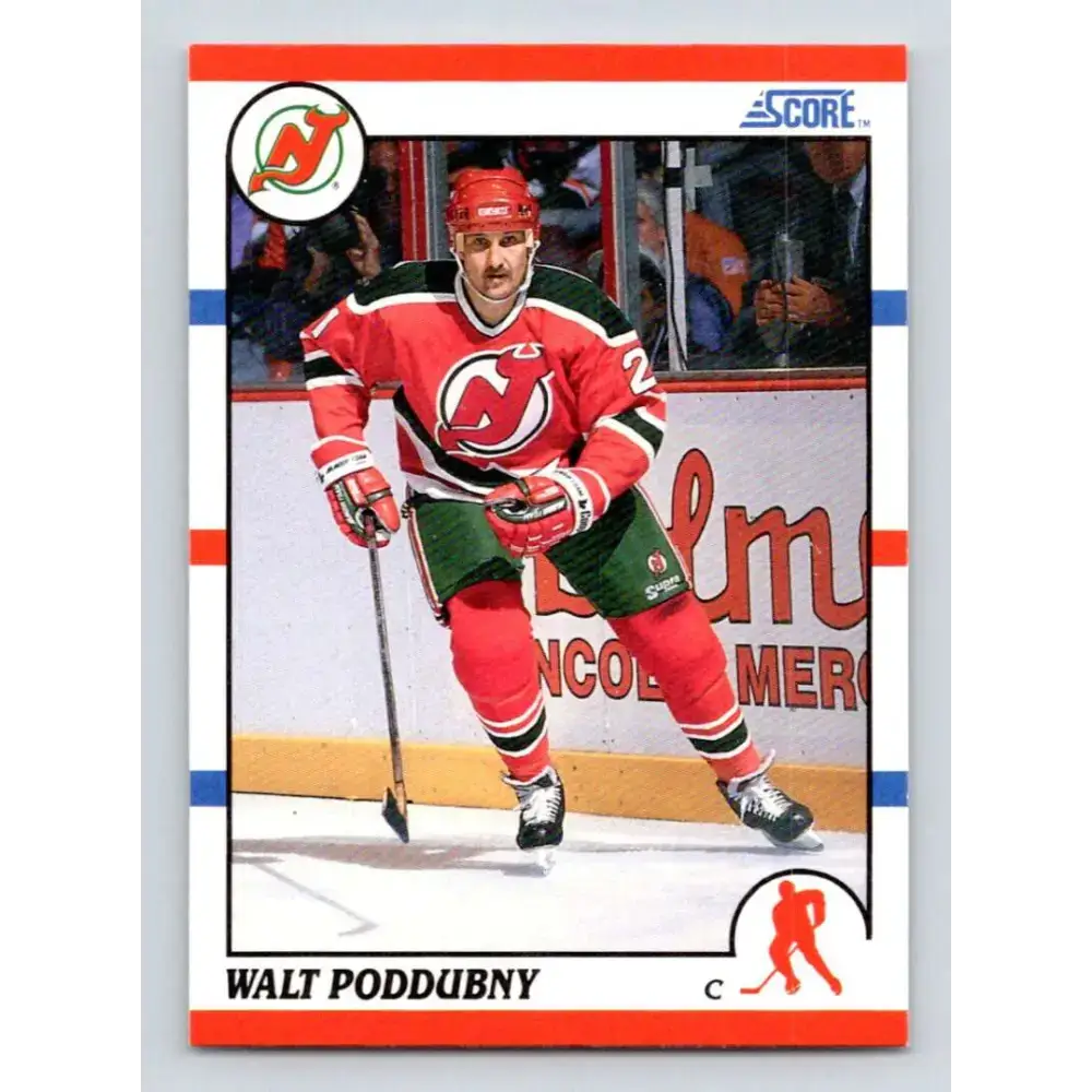 1990-91 Score #278 Walt Poddubny NM-MT New Jersey Devils Hockey Card - Hockey Card Single