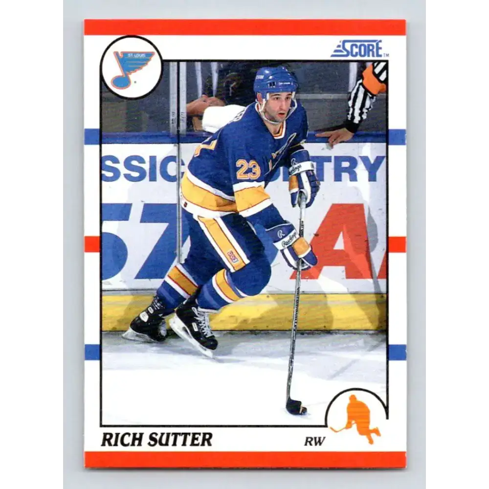 1990-91 Score #281 Rich Sutter NM-MT St. Louis Blues Hockey Card - Hockey Card Single