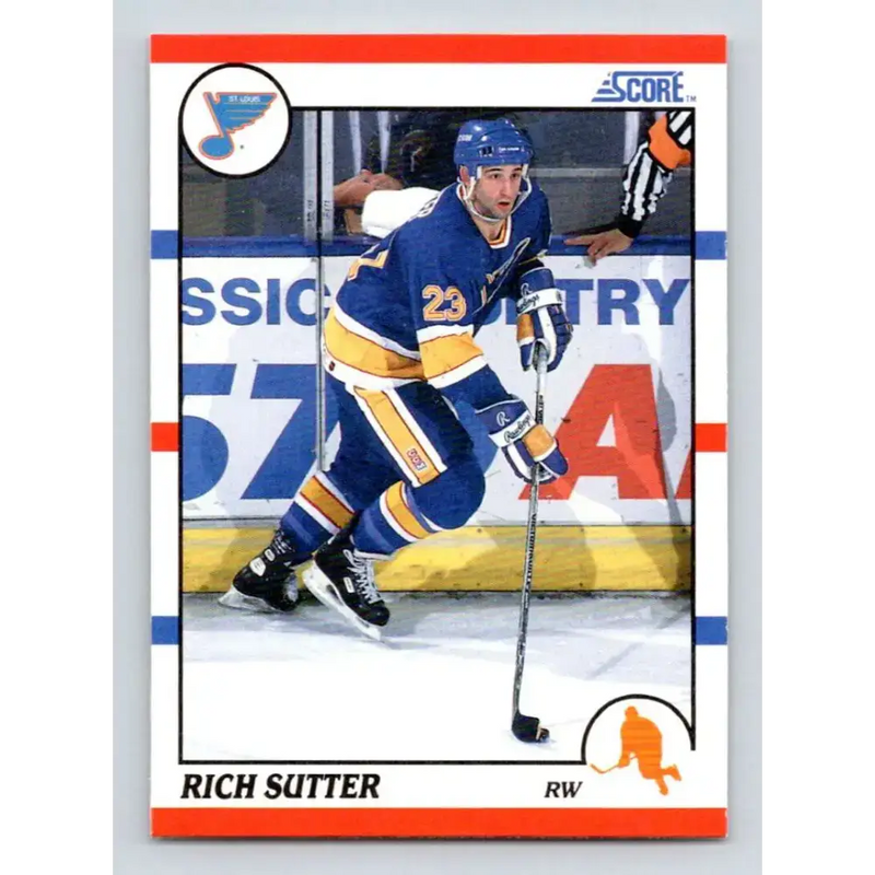 1990-91 Score #281 Rich Sutter NM-MT St. Louis Blues Hockey Card - Hockey Card Single