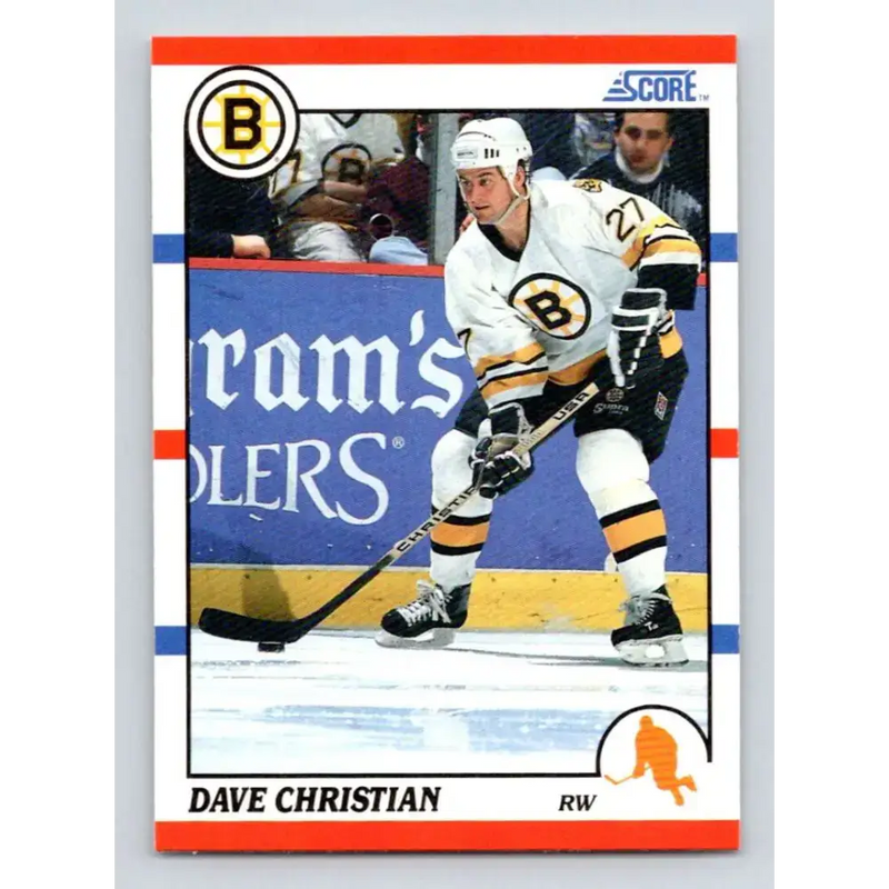 1990-91 Score #295 Dave Christian NM-MT Boston Bruins Hockey Card - Hockey Card Single