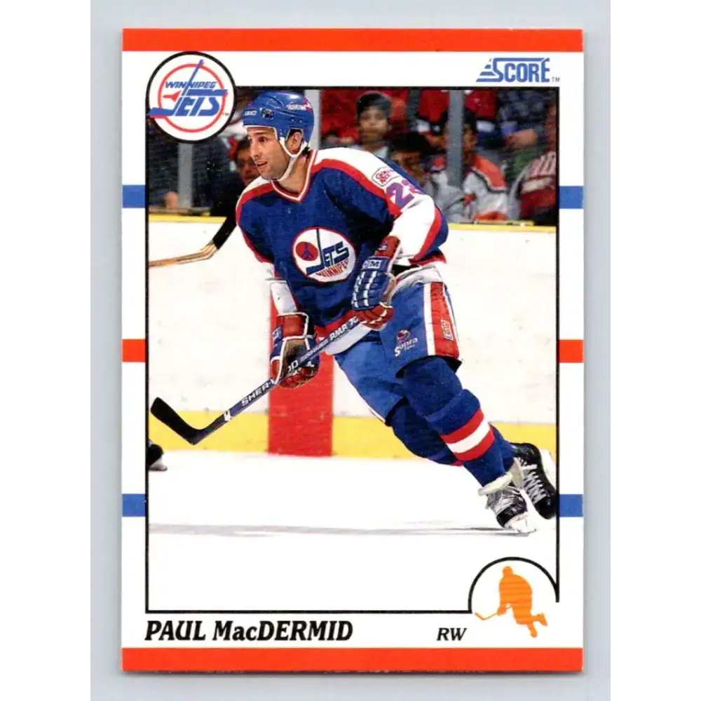 1990-91 Score #296 Paul MacDermid NM-MT Winnipeg Jets Hockey Card - Hockey Card Single