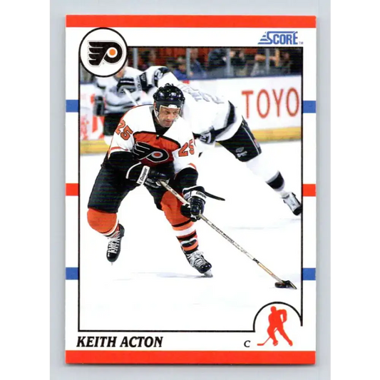 1990-91 Score #301 Keith Acton NM-MT Philadelphia Flyers Hockey Card - Hockey Card Single