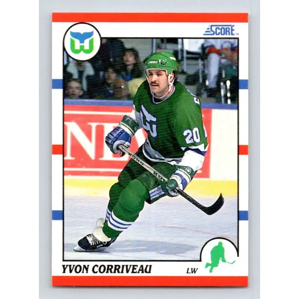 1990-91 Score #302 Yvon Corriveau NM-MT RC Rookie Hartford Whalers Hockey Card - Hockey Card Single
