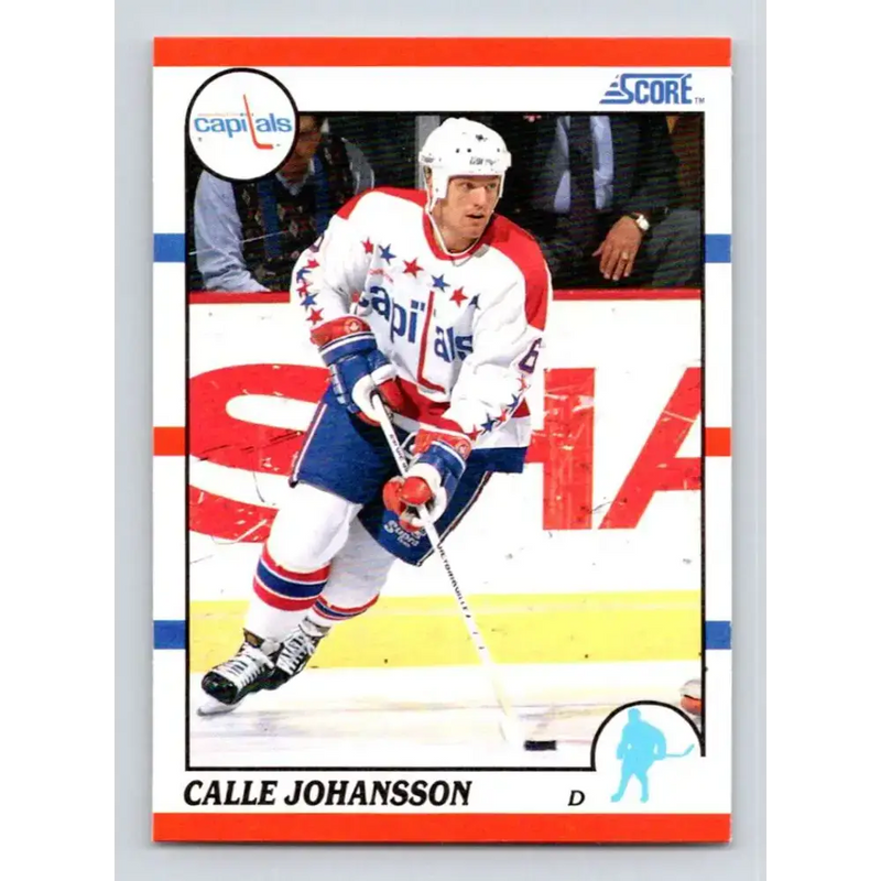 1990-91 Score #309 Calle Johansson NM-MT Washington Capitals Hockey Card - Hockey Card Single