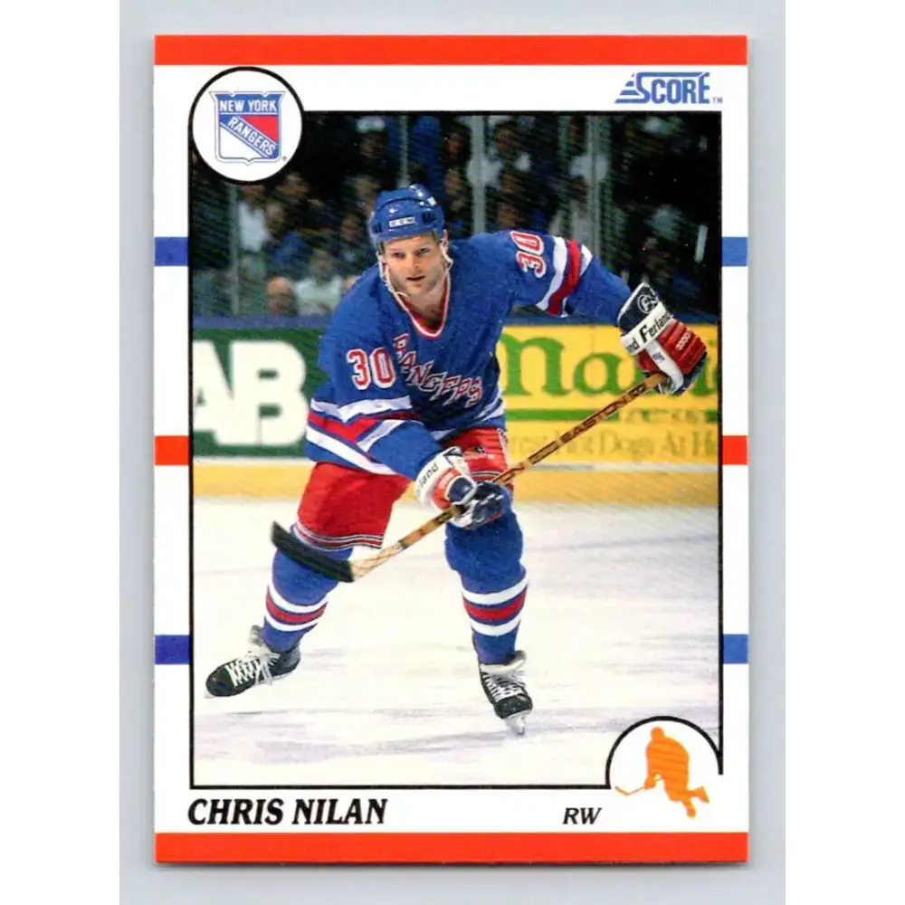 1990-91 Score #311 Chris Nilan NM-MT New York Rangers Hockey Card - Hockey Card Single