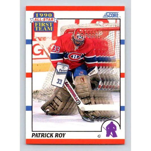 1990-91 Score #312 Patrick Roy NM-MT Montreal Canadiens Hockey Card - Hockey Card Single