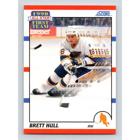 1990-91 Score #317 Brett Hull NM-MT St. Louis Blues Hockey Card