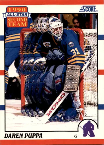 1990-91 Score #318 Daren Puppa NM Near Mint Sabres AS ID:46058 - Hockey Card Single