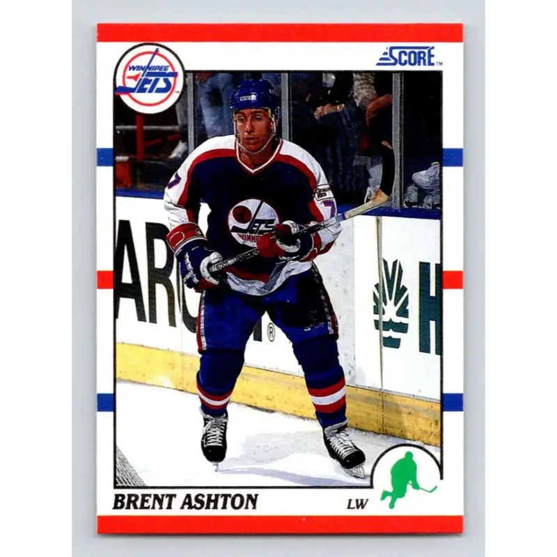 1990-91 Score #31b Brent Ashton NM-MT Winnipeg Jets Hockey Card - Hockey Card Single