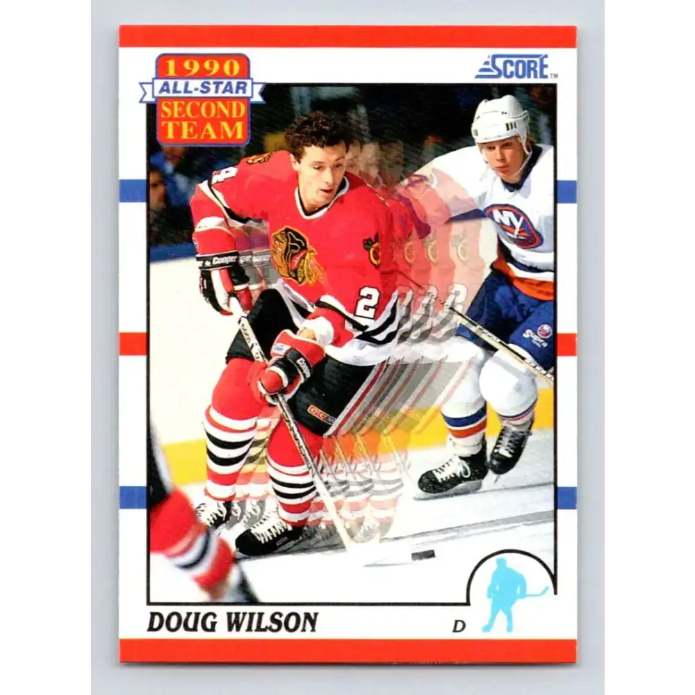 1990-91 Score #320 Doug Wilson NM-MT Chicago Blackhawks Hockey Card - Hockey Card Single