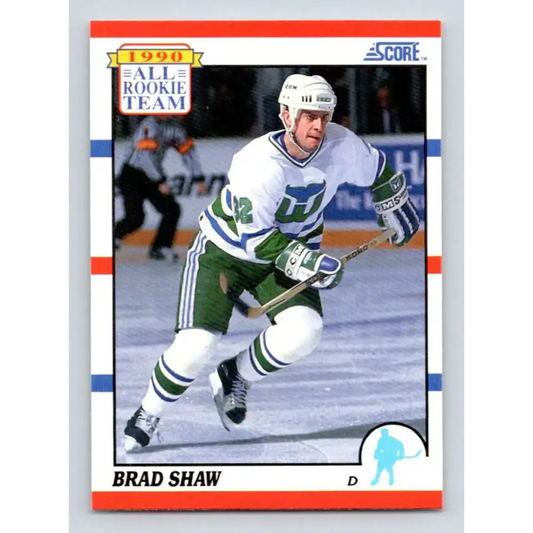 1990-91 Score #325 Brad Shaw NM-MT Hartford Whalers Hockey Card - Hockey Card Single