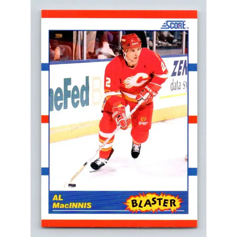 1990-91 Score #335 Al MacInnis NM-MT Calgary Flames Hockey Card - Hockey Card Single