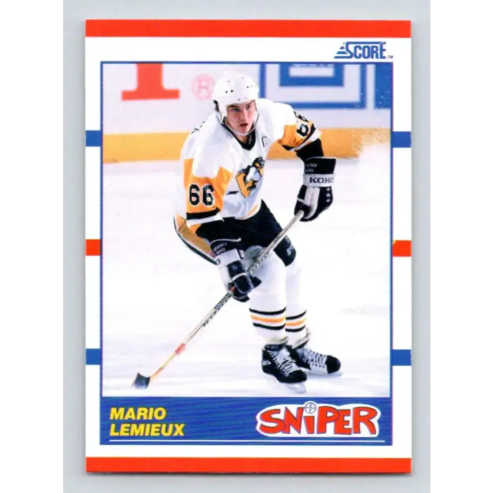 1990-91 Score #337 Mario Lemieux NM-MT Pittsburgh Penguins Hockey Card - Hockey Card Single