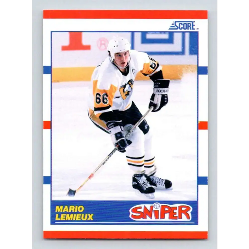 1990-91 Score #337 Mario Lemieux NM-MT Pittsburgh Penguins Hockey Card - Hockey Card Single
