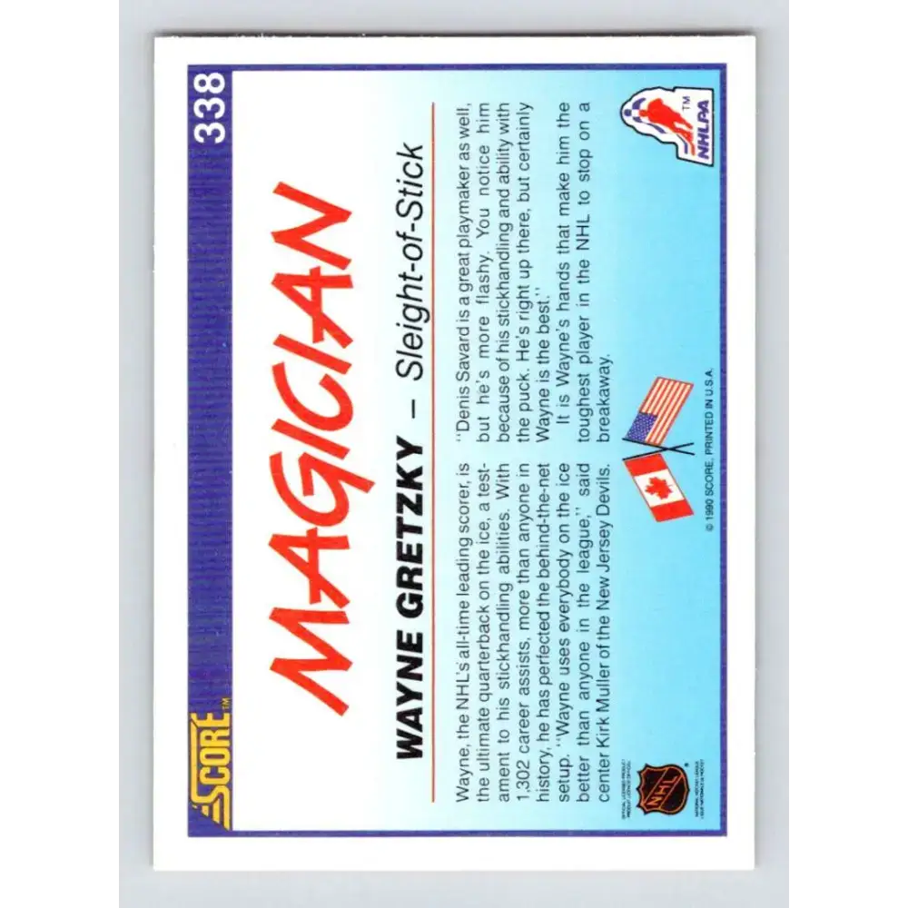 1990-91 Score #338 Wayne Gretzky NM-MT Los Angeles Kings Hockey Card - Hockey Card Single