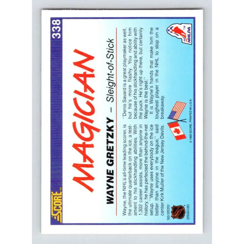 1990-91 Score #338 Wayne Gretzky NM-MT Los Angeles Kings Hockey Card - Hockey Card Single