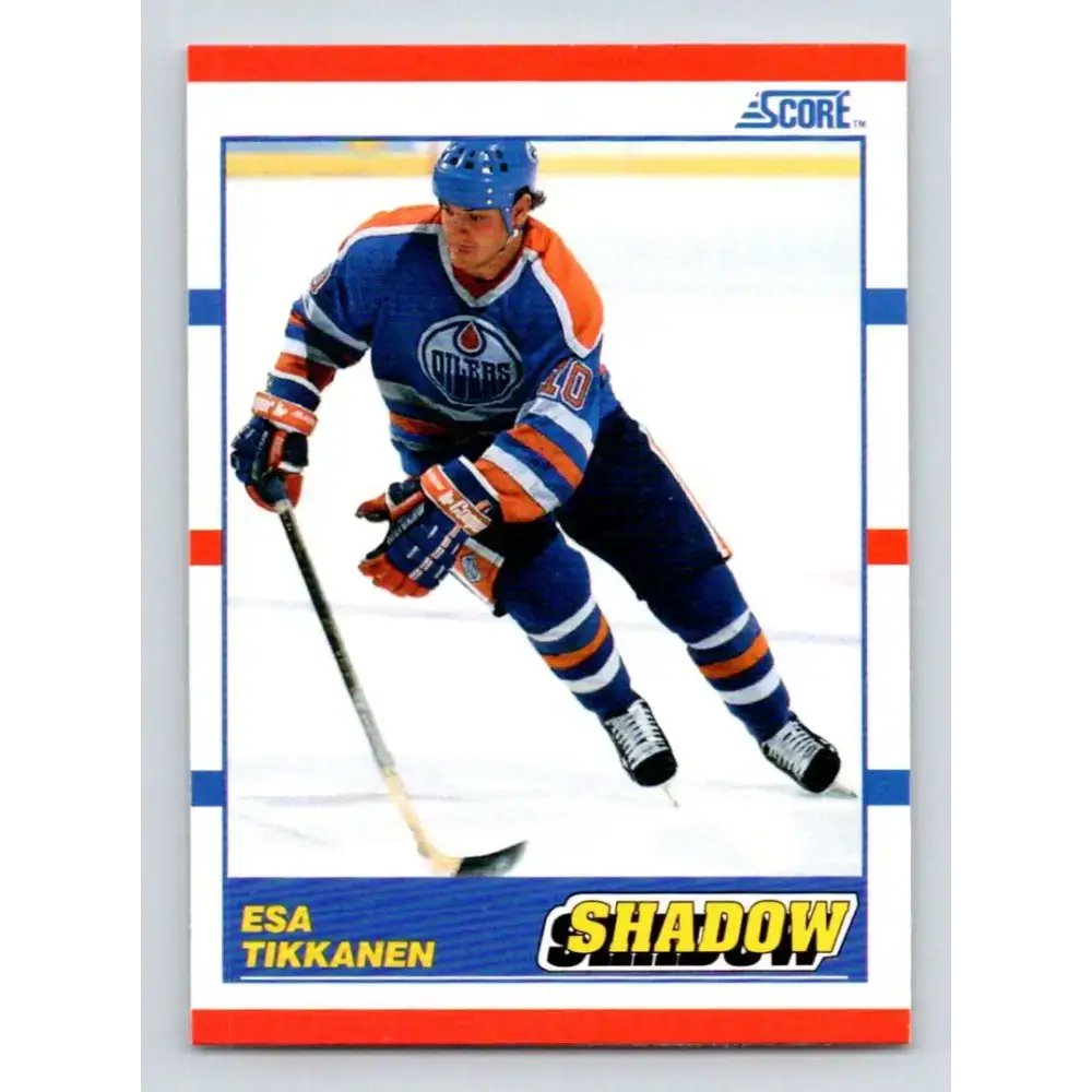 1990-91 Score #342 Esa Tikkanen NM-MT Edmonton Oilers Hockey Card - Hockey Card Single