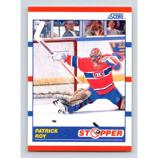 1990-91 Score #344 Patrick Roy NM-MT Montreal Canadiens Hockey Card - Hockey Card Single