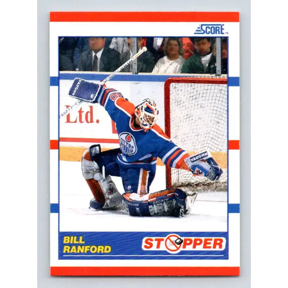 1990-91 Score #345 Bill Ranford NM-MT Edmonton Oilers Hockey Card - Hockey Card Single