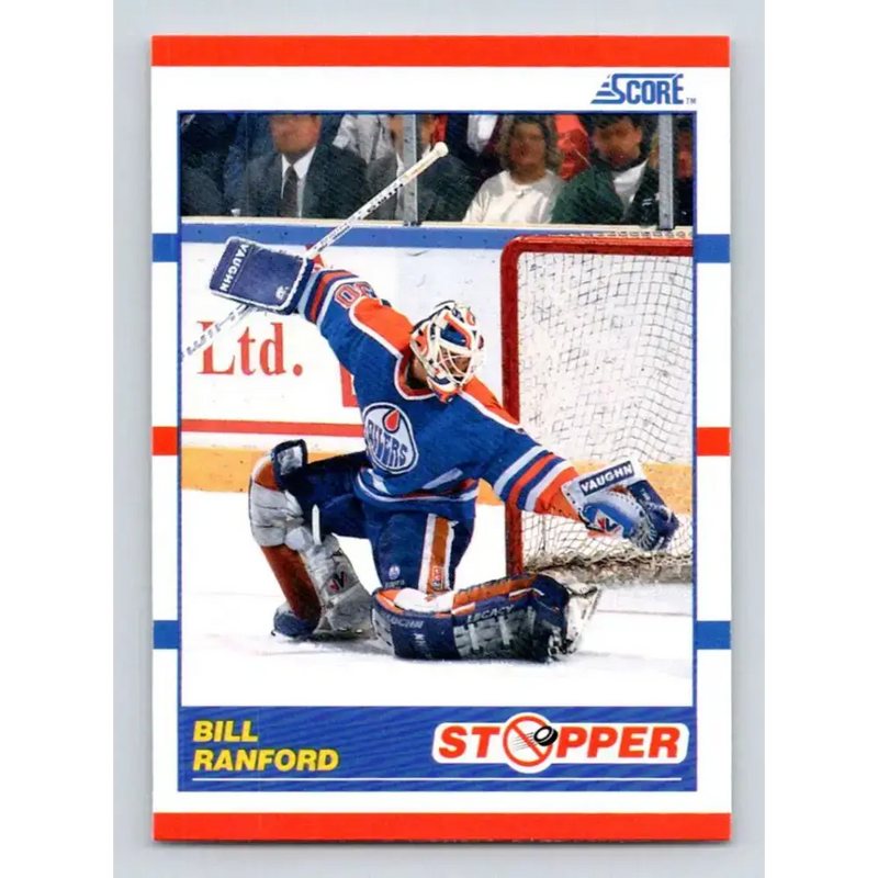 1990-91 Score #345 Bill Ranford NM-MT Edmonton Oilers Hockey Card - Hockey Card Single