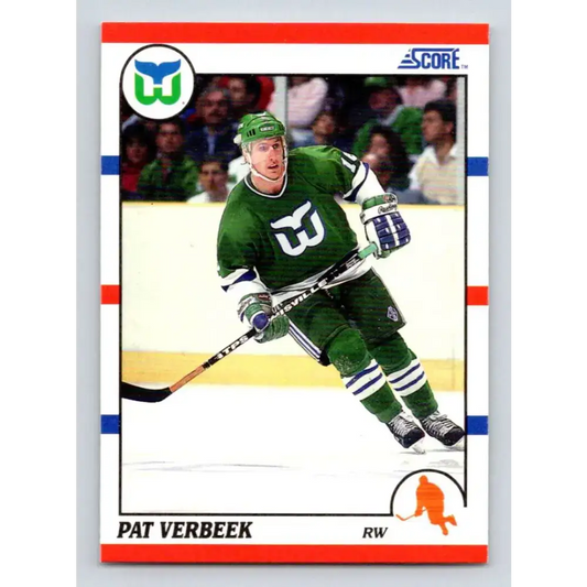 1990-91 Score #35 Pat Verbeek NM-MT Hartford Whalers Hockey Card - Hockey Card Single