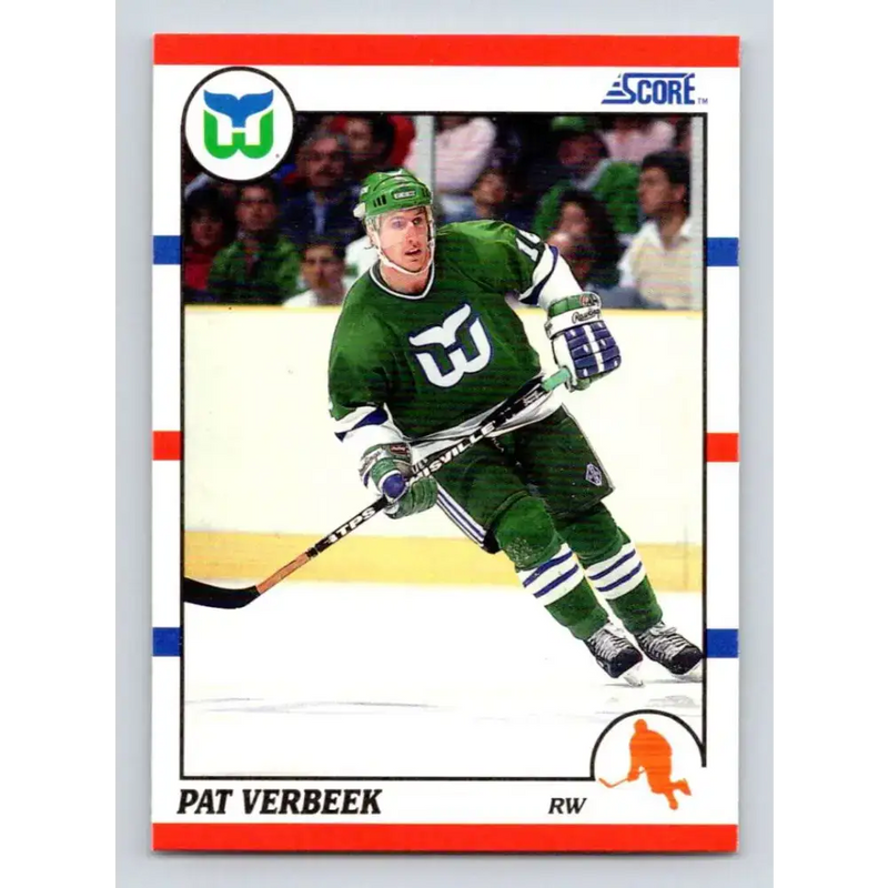 1990-91 Score #35 Pat Verbeek NM-MT Hartford Whalers Hockey Card - Hockey Card Single