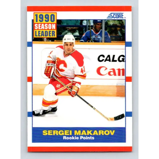 1990-91 Score #350 Sergei Makarov NM-MT Calgary Flames Hockey Card