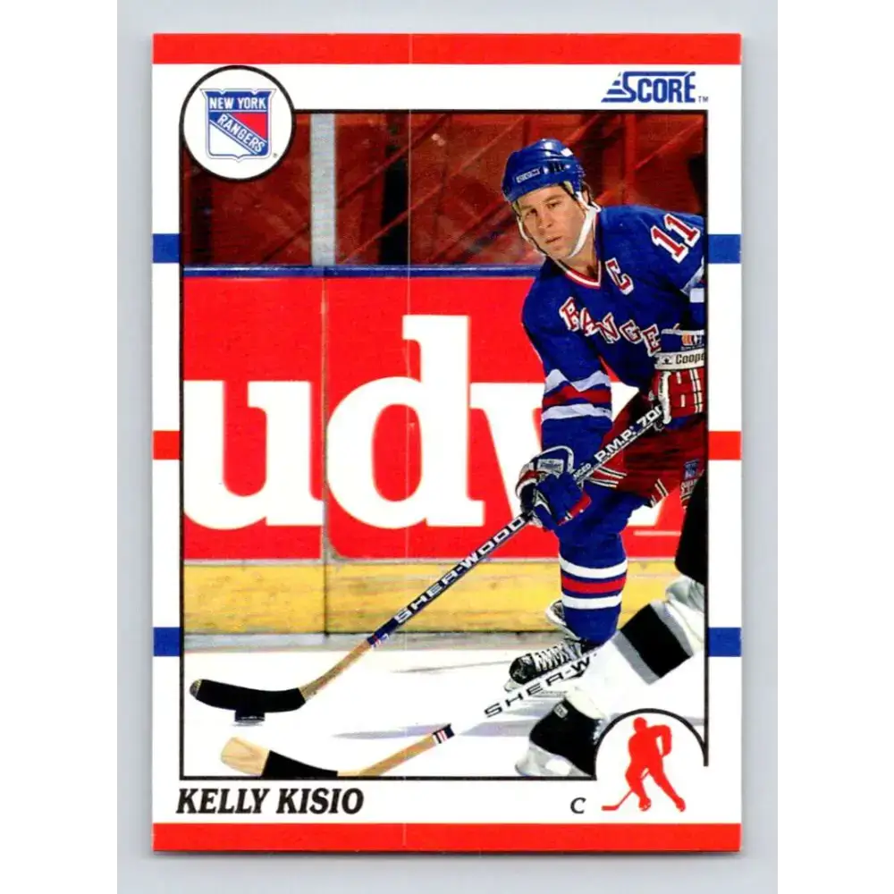 1990-91 Score #37 Kelly Kisio NM-MT New York Rangers Hockey Card - Hockey Card Single