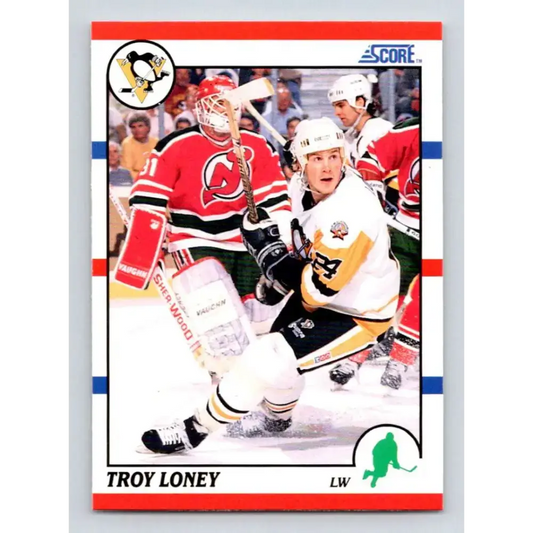 1990-91 Score #371 Troy Loney NM-MT RC Rookie Pittsburgh Penguins Hockey Card